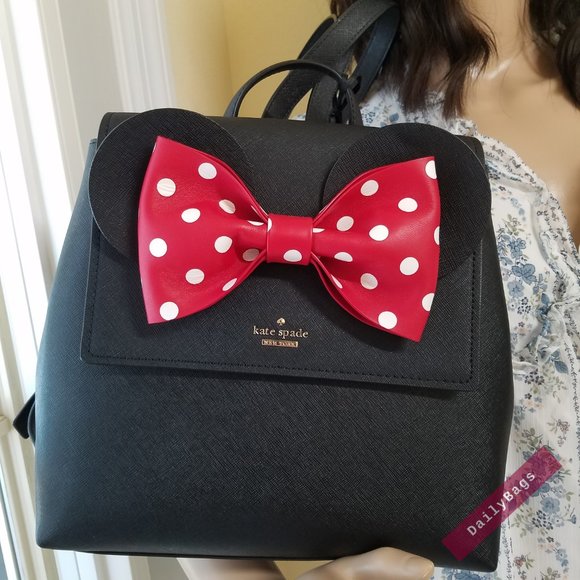 KATE SPADE MINNIE MOUSE DISNEY BLACK BACKPACK - Picture 5 of 15